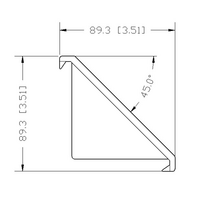 40-220-1 MODULAR SOLUTIONS ALUMINUM GUSSET 45MM X 90MM GRAY PLASTIC CAP COVER FOR 40-120-1, FOR A FINISHED APPEARANCE